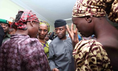 Nigerian Vice President Receives Freed Chibok Schoolgirls